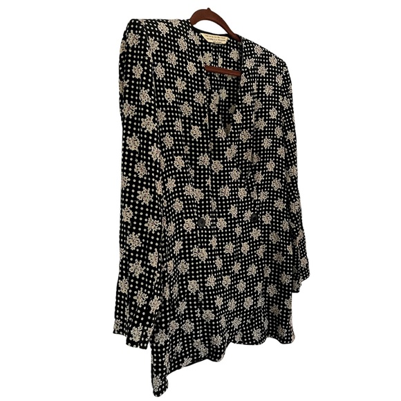 Vintage 80s Mariella Burani 100% Silk Soft Blazer Blouse Made in Italy, Size 10 - Picture 2 of 8